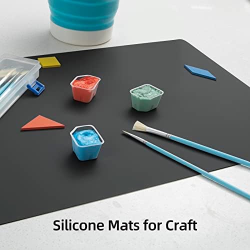 2 Pack Silicone Mats for Kitchen Counter, Treerit 23.62" x 15.75" Thick Large Silicone Mat, Nonskid Heat Resistant Countertop Protector, Easy to Clean, Black - Image 4