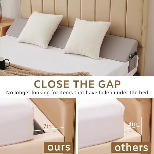 Bedluxe King Bed Wedge Pillow for Headboard, Fill The Gap (0-7") - Image 3