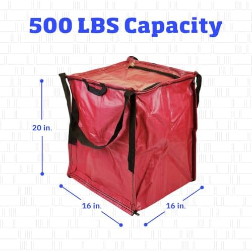 DURASACK 22-Gallon Zipper Top Heavy Duty Storage Tote Bags, Single, Red - Image 2