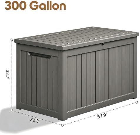 Outdoor Storage Box Waterproof, 300 Gallon Deck Box for Patio Storage - Image 2