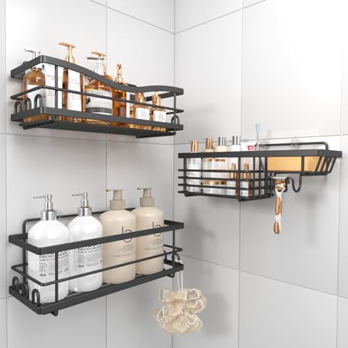 Youvip Shower Caddy, 3 Pack, Black - Image 7