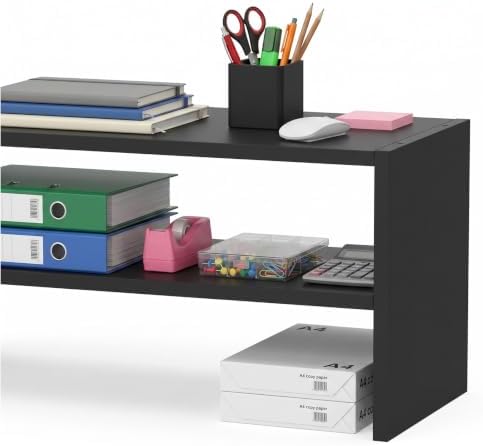 Whitmor Wood Shoe Rack, Stackable Storage Shelf, 24" Wide, Black, 2 Pack - Image 6