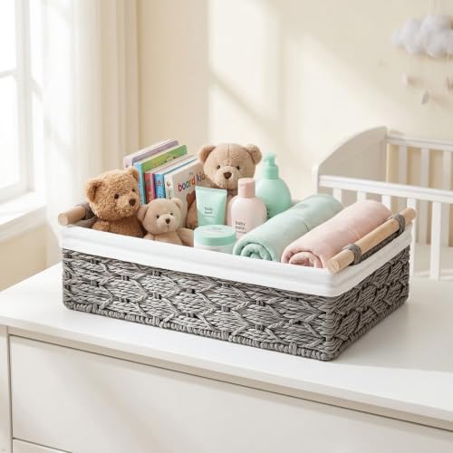 Storage Wicker Basket for Organizer Baskets for Shelves Organizing - Image 3