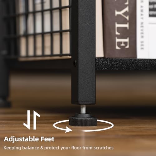 Lerliuo Printer Stand with Storage,3 Tier Home Office Organizer with Fabric Drawer,Industrial Style Printer Table for Printer, Scanner, Paper and Office Supplies - Image 5