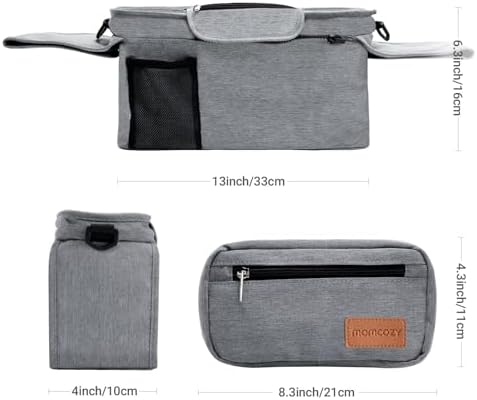 Momcozy Universal Stroller Organizer with Insulated Cup Holder - Image 3