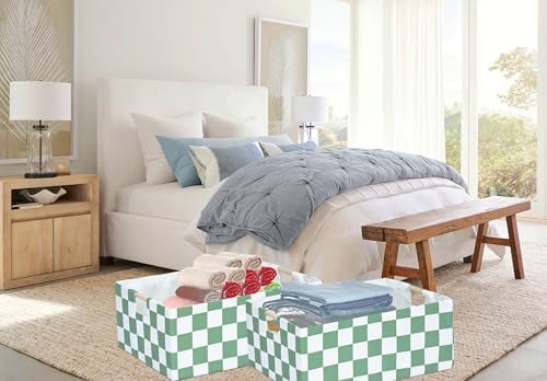 Storage Bin for Shelves Rectangle Closet Baskets Foldable Box with Handles, Gray Storage Bins, Storage Boxes for Home Office Car Dormroom - Image 4