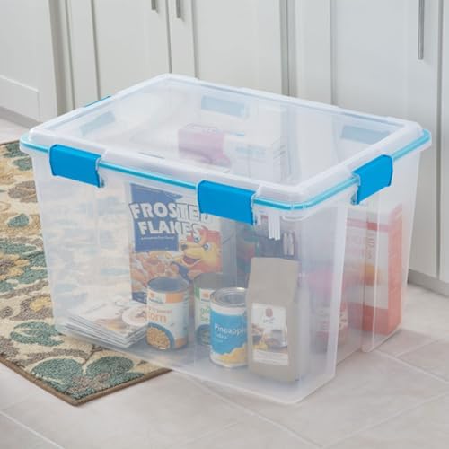 Sterilite Gasket Storage Box with Lids for Home & Office, 80 Quart, 16-Pack - Image 6