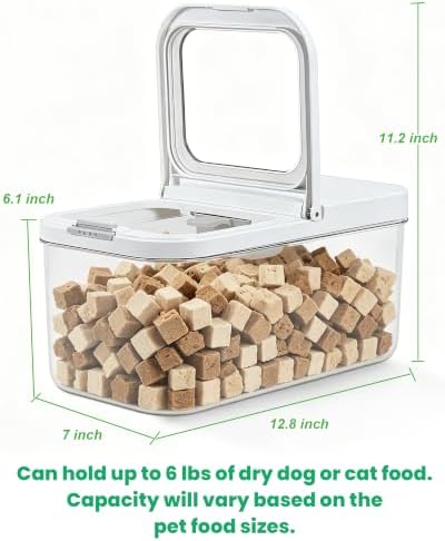 TBMax Pet Dog Cat Food Storage Container 6 Lbs with Airtight Flip-up Lid - Image 4