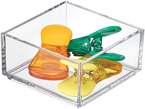 iDesign Clarity Plastic Drawer Organizer, Clear, X-Small, 4" x 4" x 2" by iDesign