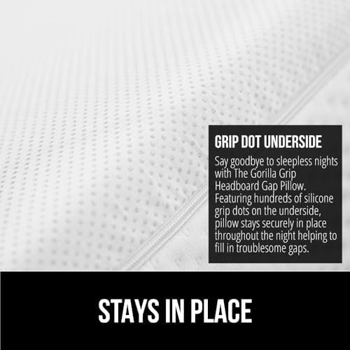 GORILLA GRIP Patented Bed Wedge Pillow for Headboard Gap, King, White - Image 4