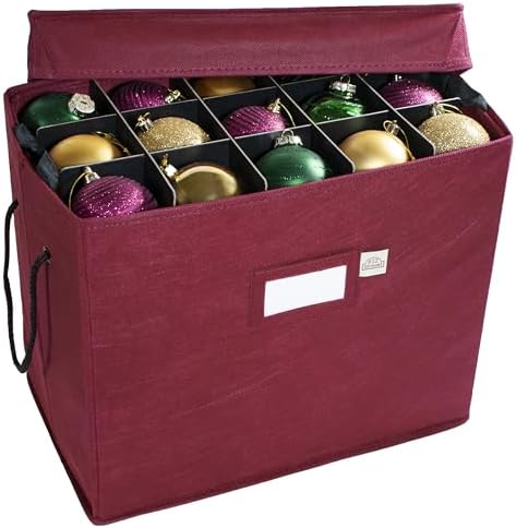 612 Vermont Christmas Ornament Storage Box, Holds 60-3 Inch Ornaments by 612Vermont