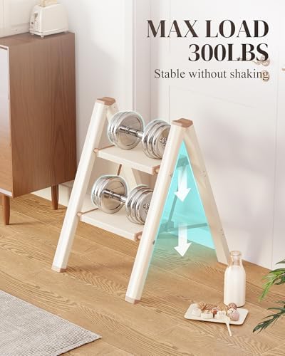 2 Step Ladder, Foldable Aluminum Step Stool with Anti-Slip Pedal - Image 4
