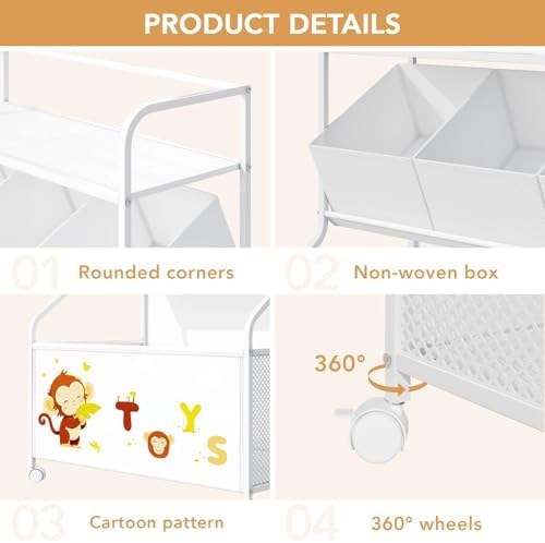 BBLIKE Toy Storage Organizer, Large Toy Box with Wheels for Boys and Girls - Image 6