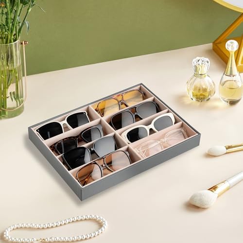 Frebeauty 8-Slot Sunglass Organizer Tray,Sunglass Holder for Drawer - Image 2