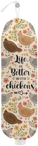 Chicken Flowers Plastic Bag Holder, Chicken Gifts for Women Mom Grandma by Unknown