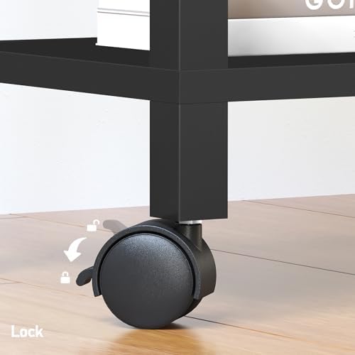 TUTOTAK Printer Stand, 2 Tier Rolling Printer Cart with Charging Station - Image 5