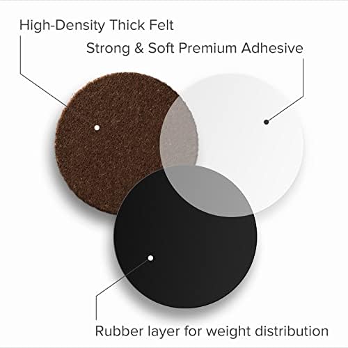 24 Heavy-Duty Felt Furniture Pads 1.5” 1/4” Thick X-Protector! Felt Pads - Image 3