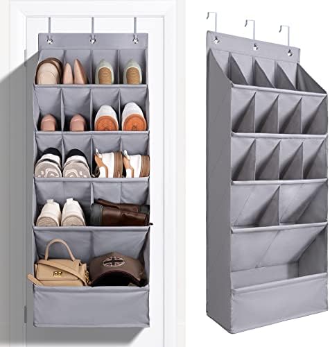 1 Pack Over-the-Door-Shoe-Organizers,Hanging Organizers with Large Pocket by Fentec