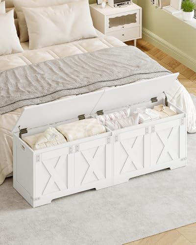 Hzuaneri 59 inches Modern Farmhouse Storage Chest and Bench | 70 Gal - Image 2