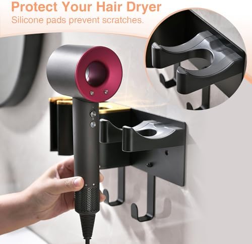 Hair Tool Organizer Wall Mount, Hair Dryer Curling iron Organizer - Image 3