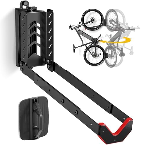 monTEK No-Lift Swivel Bike Wall Mount, Bike Hangers for Garage, 1 Pack by monTEK