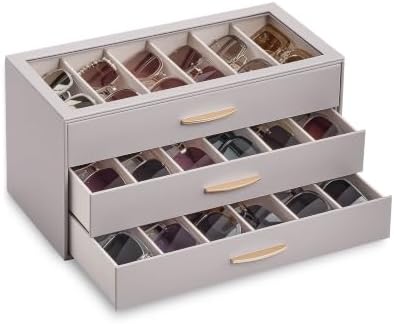 Lolalet Sunglasses Organizer Case for Women, Eyeglass Storage Holder by Lolalet