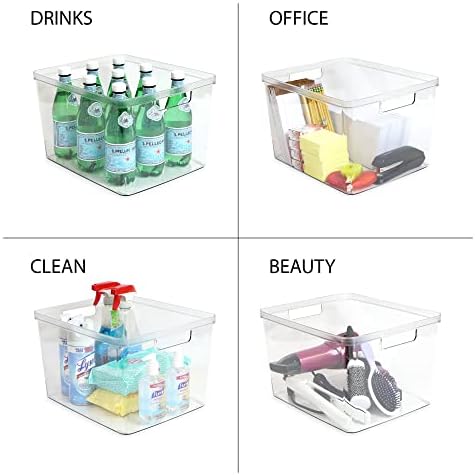 Isaac Jacobs 2-Pack Extra-Large Clear Storage Bins (11.5” L x 14” W x 9” H) - Image 4