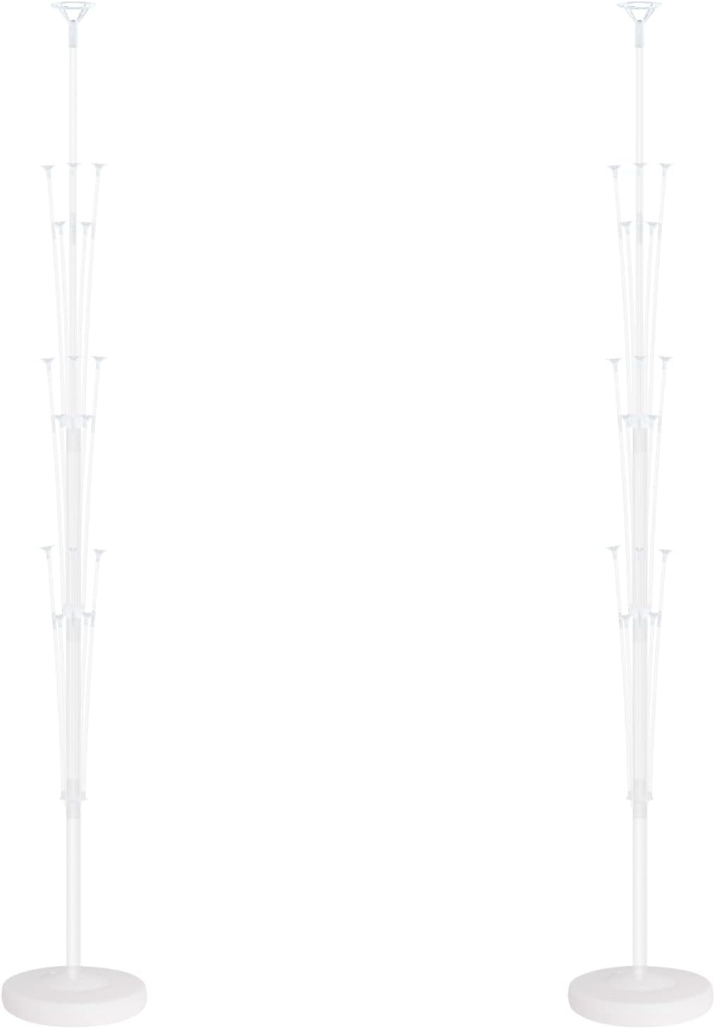 Column Stand Kit Set of 2 - Balloon Stand With Base and Pole, Tower Backdrop Decoration for Wedding, Baby Shower, Birthday Party, or Bachelorette Parties (No Balloon)