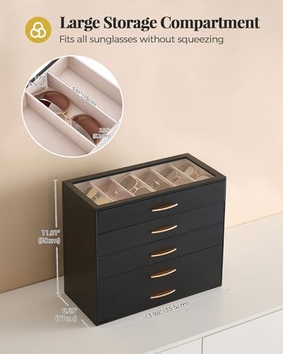 Lolalet Sunglasses Organizer Case for Women, Eyeglass Storage Holder - Image 6