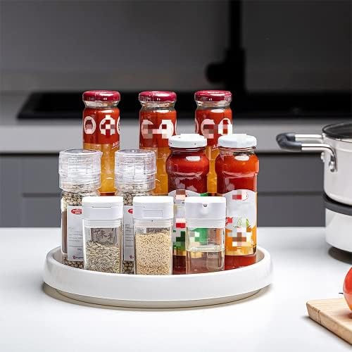 Set of 2, 10 Inch Non-Skid Lazy Susan Organizers - Turntable Rack for Cabinet, Pantry Organization and Storage, Kitchen, Fridge, Bathroom Makeup Vanity Countertop, Under Sink Organizing, Spice Rack - Image 2
