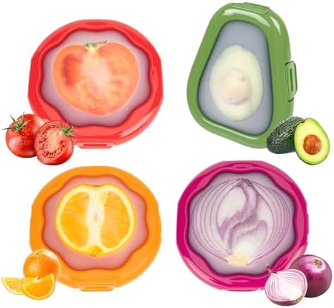 TQRR Avocado Saver and Onion Storage-4Pcs Fruit Fresh Storage Containers by TQRR