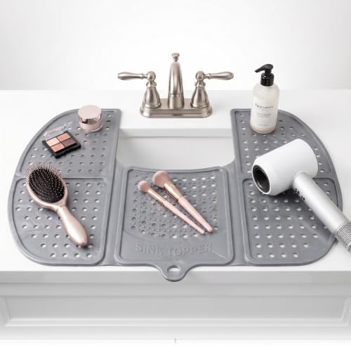 Sink Topper Bathroom Sink Cover for Counter Space, Large Silver by SinkTopper