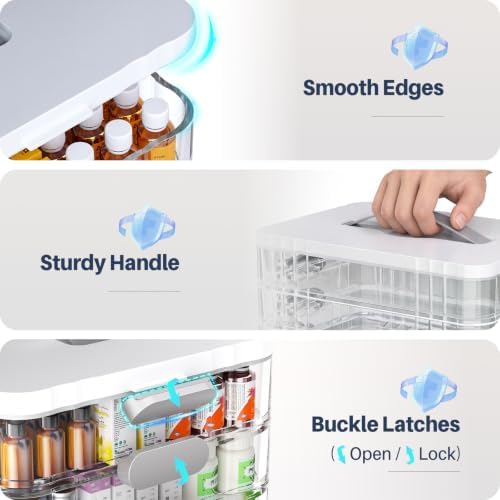 4-Tier Medicine Organizer - Multipurpose Medicine Cabinet Storage Box - Image 5