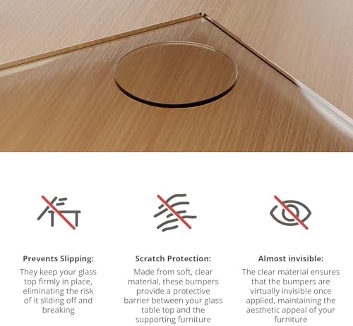 X-Protector Glass Table Top Bumpers - 20 PCS 1.2" Self-Adhesive - Image 4