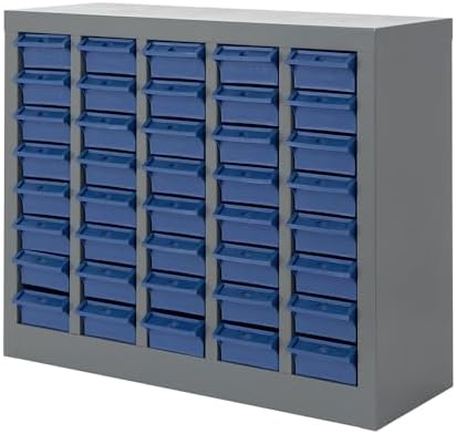 Yeeoy 40 Drawers Parts Cabinet, Nut and Bolt Storage Organizer, Grey by Unknown