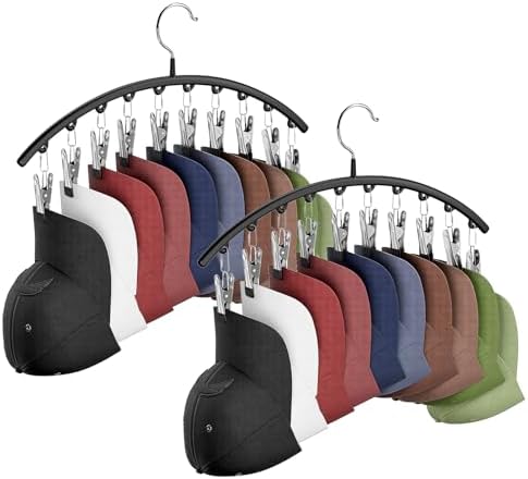 Hat Hanger for Closet,2 Pack Hat Organizer Holder for Hanger Closet Display by Cuipingoo