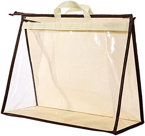 Clear Handbag Storage Bags Purse Organizer for Closet, Zipper Hanging Storage Bag for Handbags, XL by CINPIUK