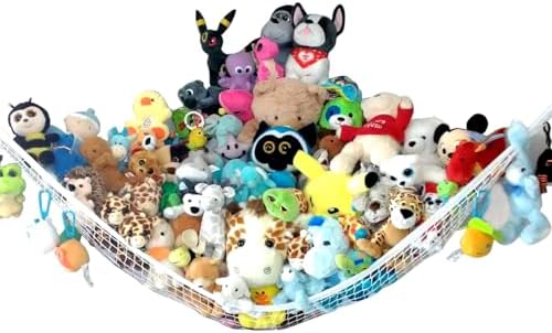 Prince Lionheart Jumbo Hammock for Stuffed Animals - Large Toy Hammock Storage for Toys and Stuffed Animals Net Ideal for Corners, Storage for Stuffies, Plushies, Squishmallows, and More by PrinceLionheart
