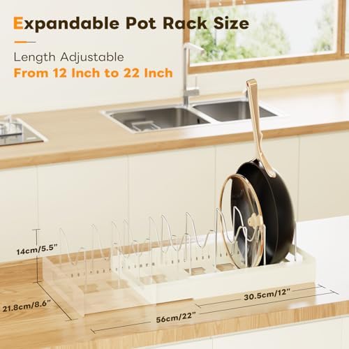 Dayacoco Pots and Pans Organizer Under Cabinet with 10Compartments - Image 2