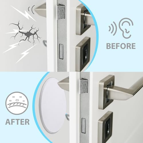 Nosiny 16 Pack 5 Inch Door Knob Wall Protector Adhesive Stopper, White - Image 2
