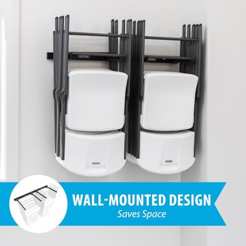 LIFETIME 80719 Wall Mounted Chair Rack Black - Image 3