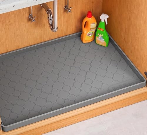 Jin&Bao Under Sink Mat 22" x 19" Waterproof Silicone Cabinet Kitchen Liner by Jin%26Bao