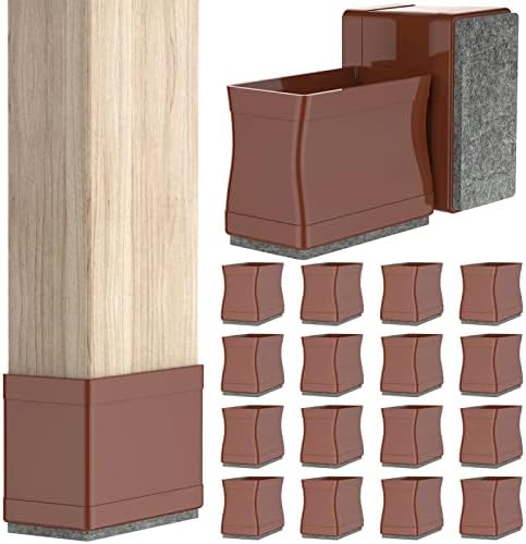 1" x 1.5" Rectangle Chair Leg Floor Protectors for Hardwood Floors. by ComeHomeWithMe