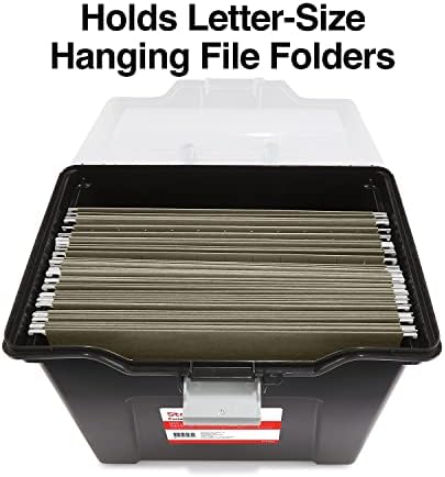 Staples File Folder Tote, Portable Filing Box for Letter Size Hanging Files - Image 2