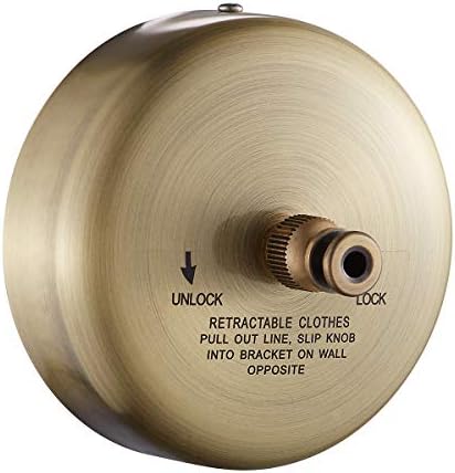 JOOM Retractable Clothesline,9.2 FT Wall-Mounted Line,Brushed Antique Brass by JOOM
