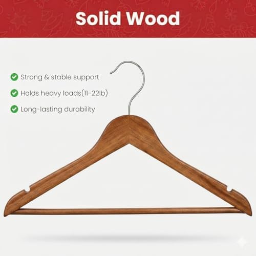 Wrapping Paper Organizer Storage – Double-Sided Hanging Gift Wrap Holder with Wooden Hanger – Over the Door or Closet Storage for Gift Bags with Pockets – For Christmas, Birthdays & Special Occasions. - Image 4