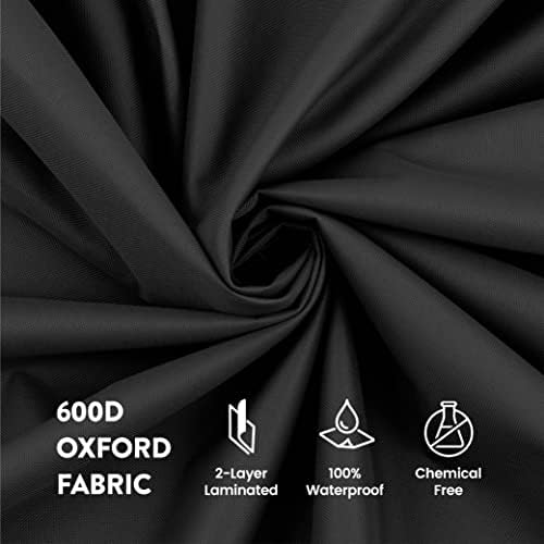 ZOBER 600D Oxford Fabric Large Christmas Tree Storage Bag - Fits 9 Ft Artificial Trees - Tear Proof Waterproof Christmas Tree Bag For Storage Box For Xmas - Strong, Durable Handles - Card Slot - Black - Image 3