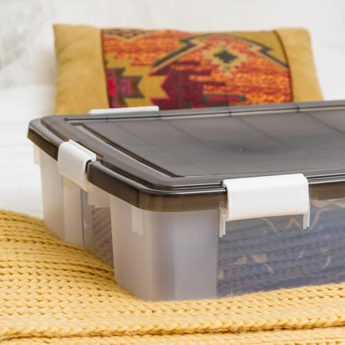 IRIS USA 47 Qt Underbed Storage Bins with Gasket Lids, Gray/Clear - Image 6