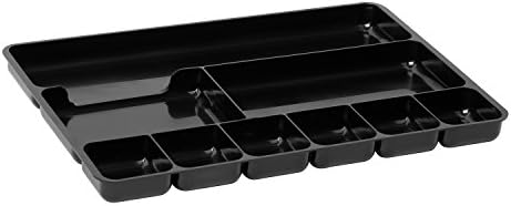 Rubbermaid Regeneration 9-Section Drawer Organizer, Plastic, 14 x 9.125 x 1.125 Inches, Black (45706) - Image 3