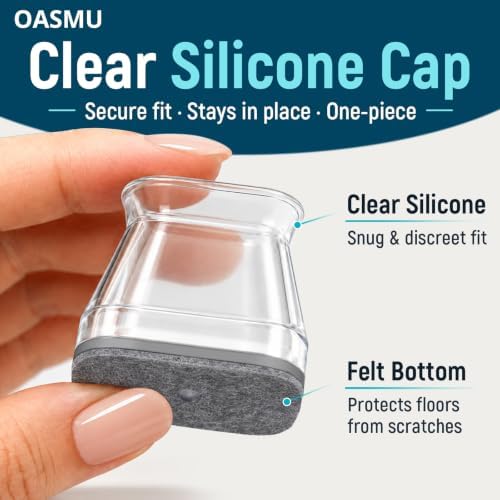 OASMU 32 Pcs Chair Leg Floor Protectors for Hardwood Floors Square - Image 4